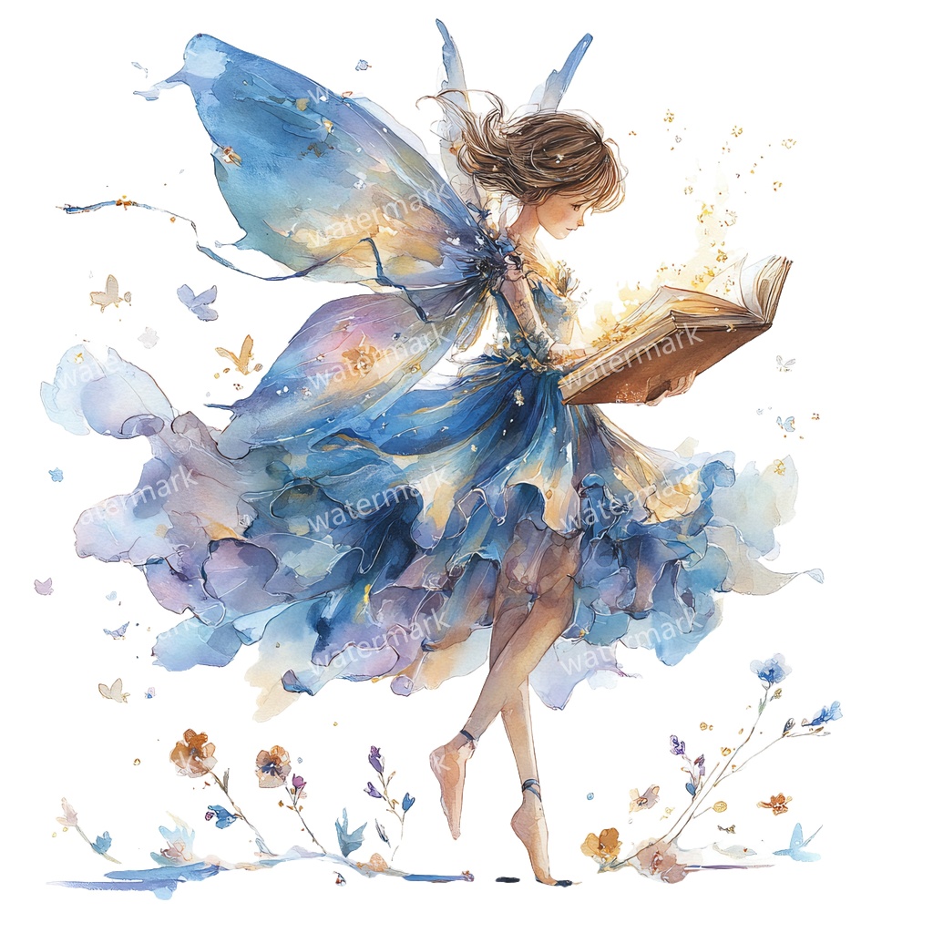 【商用利用可】フェアリー(水彩妖精)クリップアート13点セット|高解像度・透過PNG|印刷OK|コラージュ・ジャンクジャーナル素材|即ダウンロード