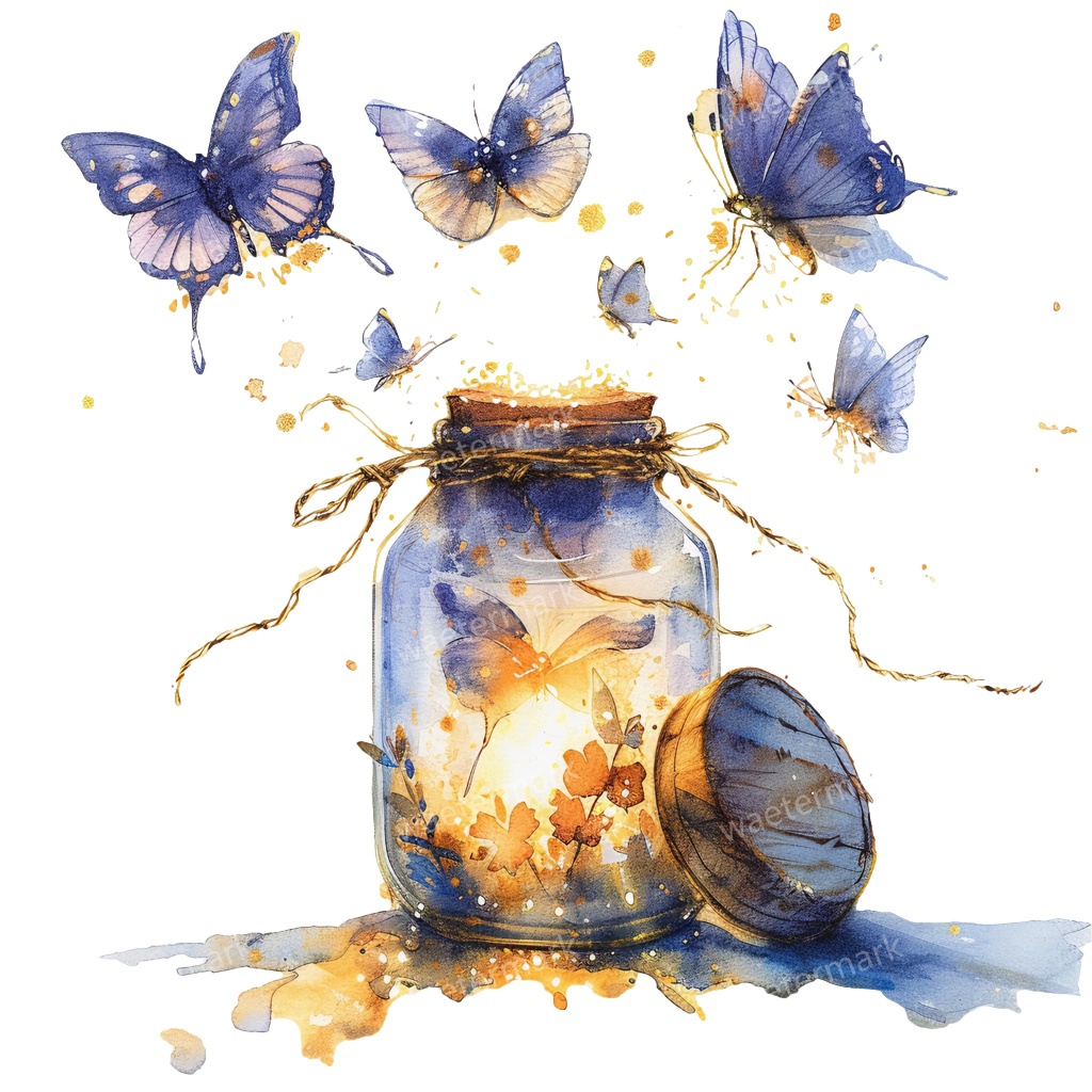 【商用利用可】ガラスボトル（水彩ボトル）クリップアート13点セット｜高解像度・透過PNG｜印刷OK｜コラージュ・ジャンクジャーナル素材｜即ダウンロード