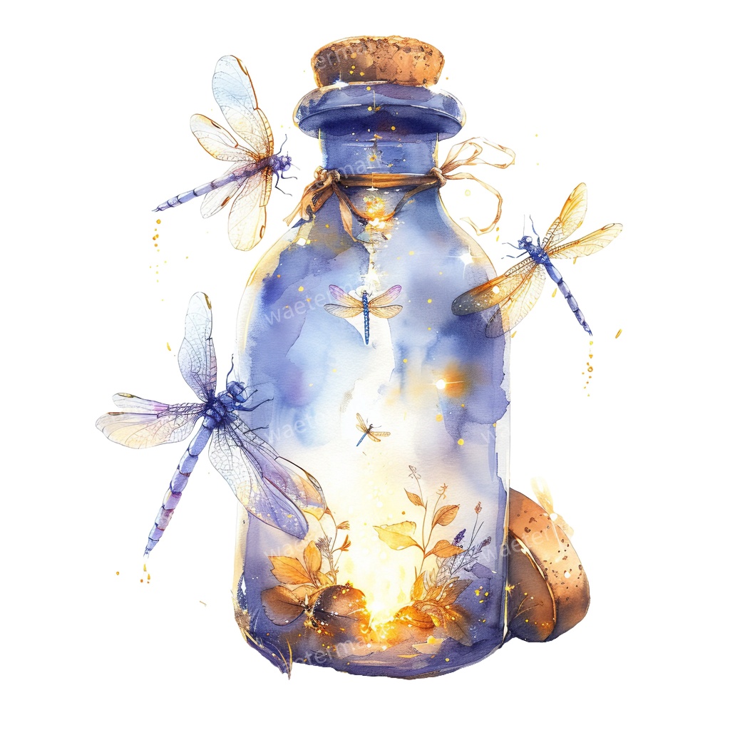 【商用利用可】ガラスボトル(水彩ボトル)クリップアート13点セット|高解像度・透過PNG|印刷OK|コラージュ・ジャンクジャーナル素材|即ダウンロード