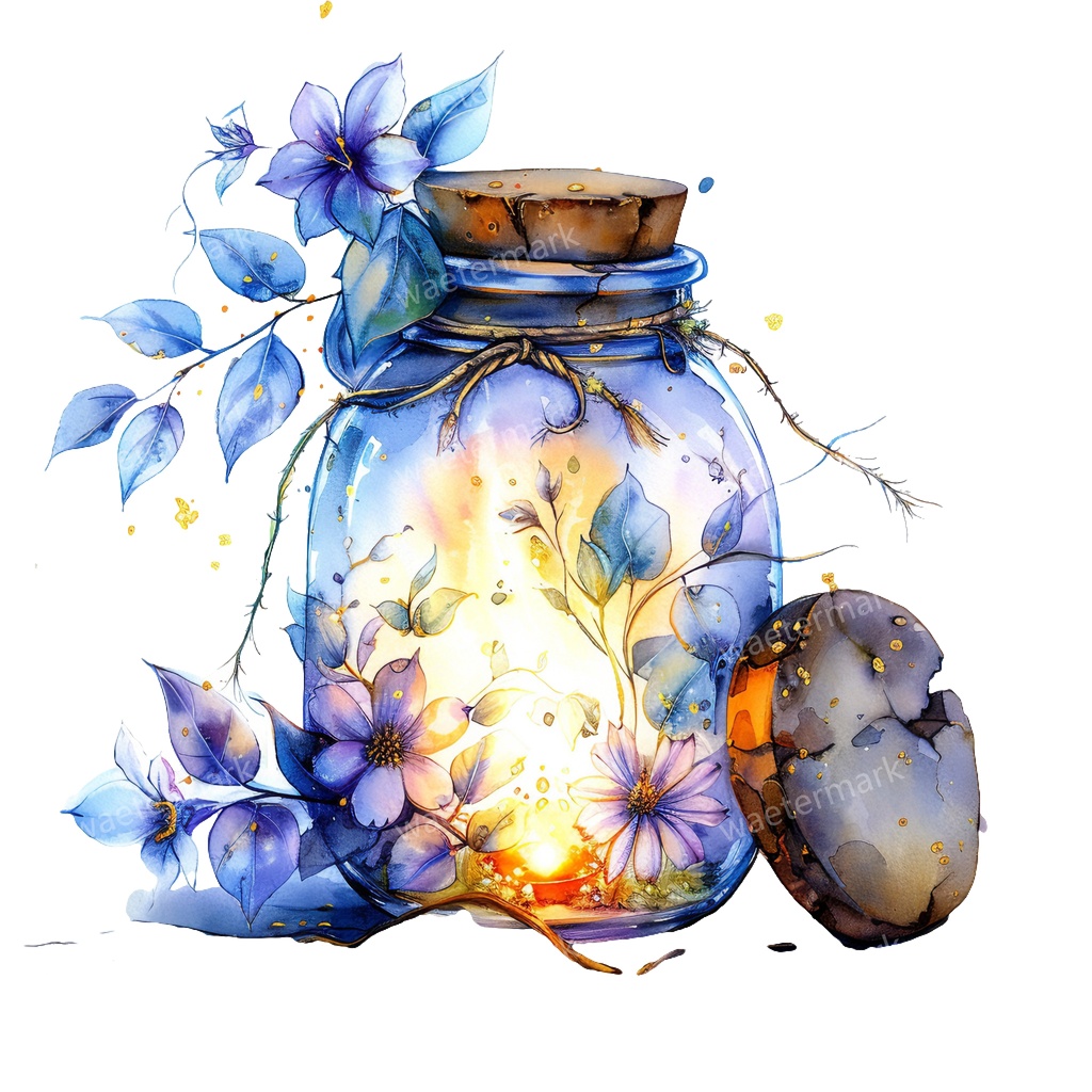 【商用利用可】ガラスボトル(水彩ボトル)クリップアート13点セット|高解像度・透過PNG|印刷OK|コラージュ・ジャンクジャーナル素材|即ダウンロード