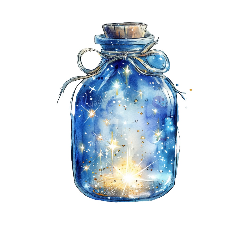 【商用利用可】ガラスボトル(水彩ボトル)クリップアート13点セット|高解像度・透過PNG|印刷OK|コラージュ・ジャンクジャーナル素材|即ダウンロード