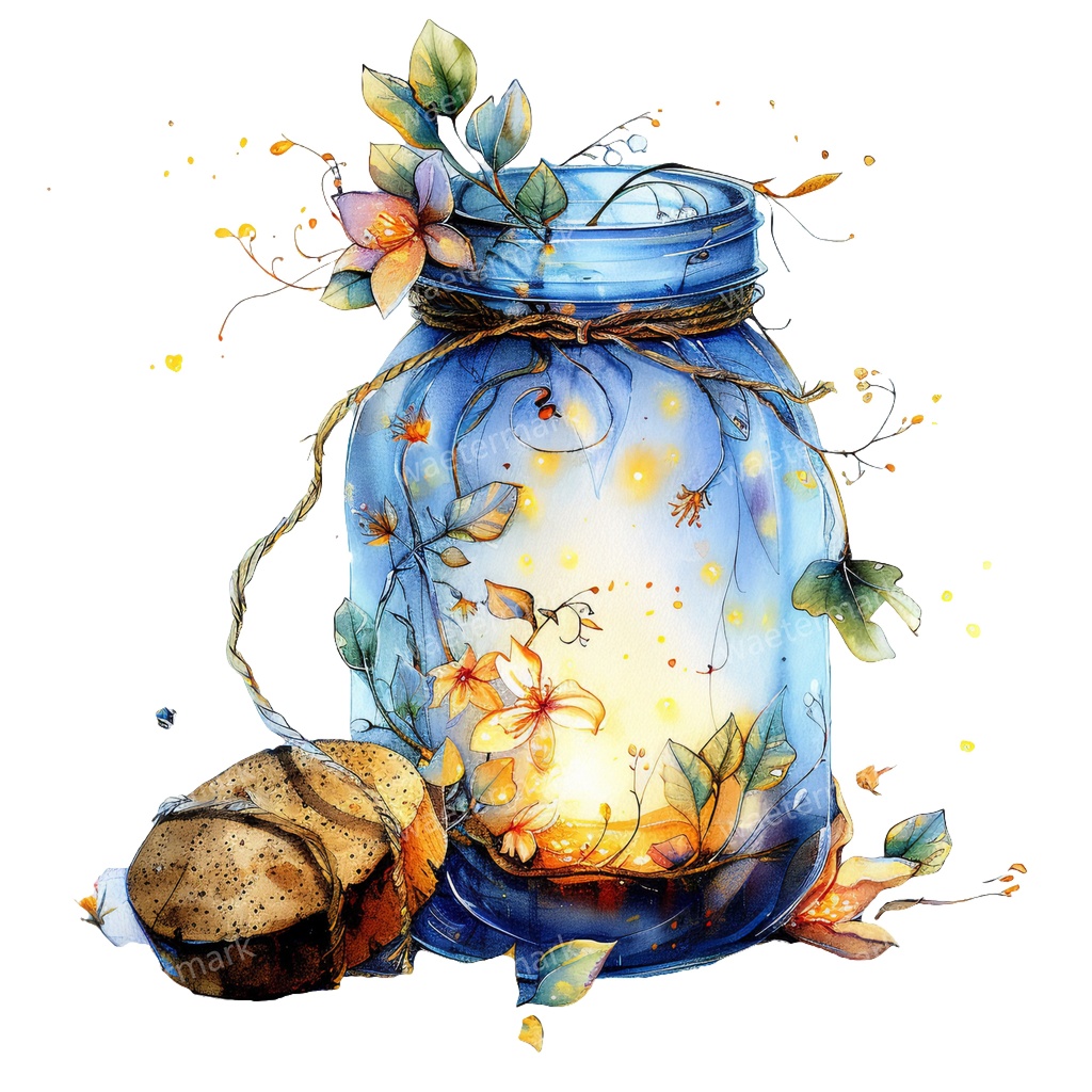 【商用利用可】ガラスボトル(水彩ボトル)クリップアート13点セット|高解像度・透過PNG|印刷OK|コラージュ・ジャンクジャーナル素材|即ダウンロード