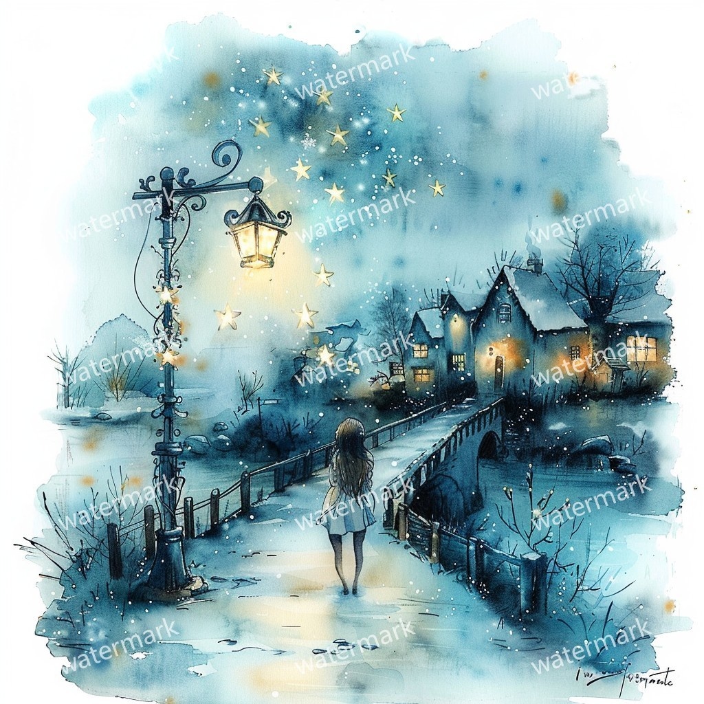 【商用利用可】雪の村(水彩スノービレッジ)クリップアート20点セット|高解像度JPG|印刷OK|コラージュ・ジャンクジャーナル素材|即ダウンロード