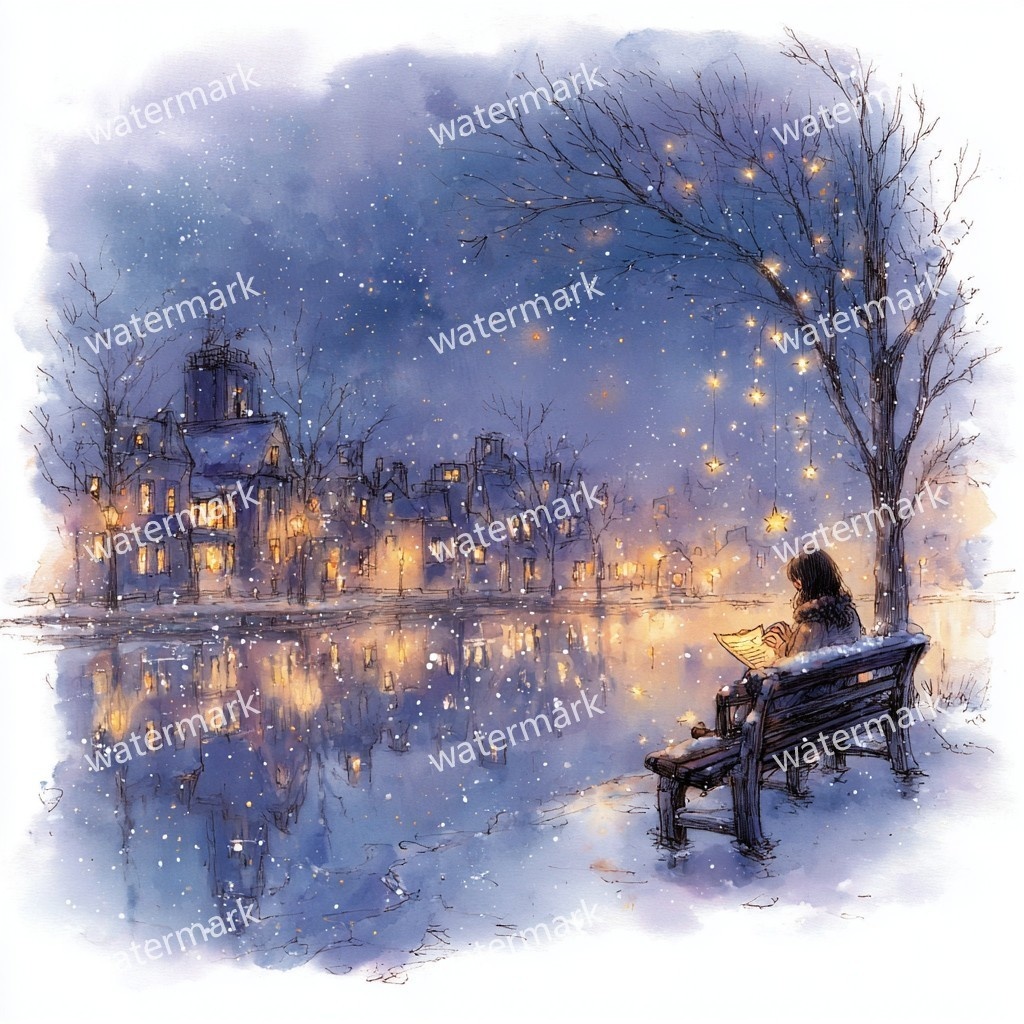 【商用利用可】雪の村(水彩スノービレッジ)クリップアート20点セット|高解像度JPG|印刷OK|コラージュ・ジャンクジャーナル素材|即ダウンロード