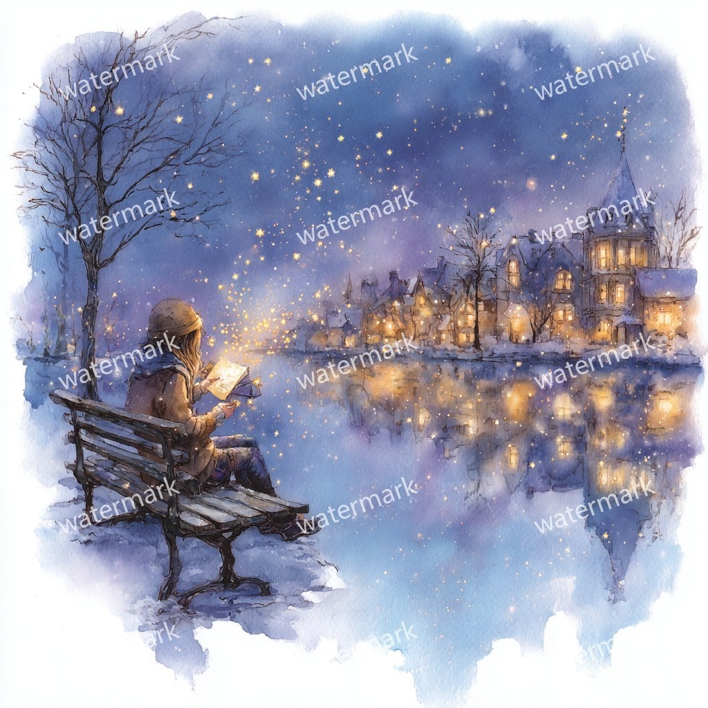 【商用利用可】雪の村(水彩スノービレッジ)クリップアート20点セット|高解像度JPG|印刷OK|コラージュ・ジャンクジャーナル素材|即ダウンロード