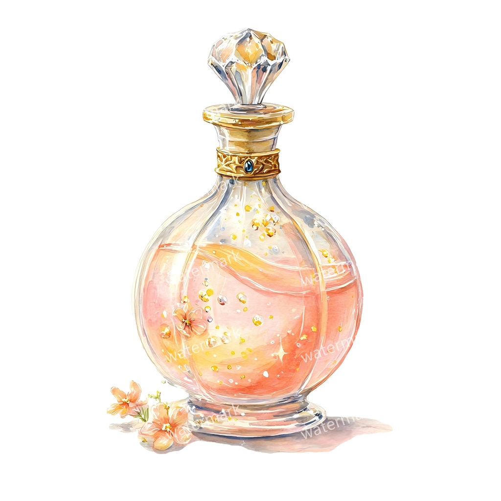 【商用利用可】魔女のポーション(水彩魔法薬)クリップアート19点セット|高解像度・透過PNG|印刷OK|コラージュ・ジャンクジャーナル素材|即ダウンロード