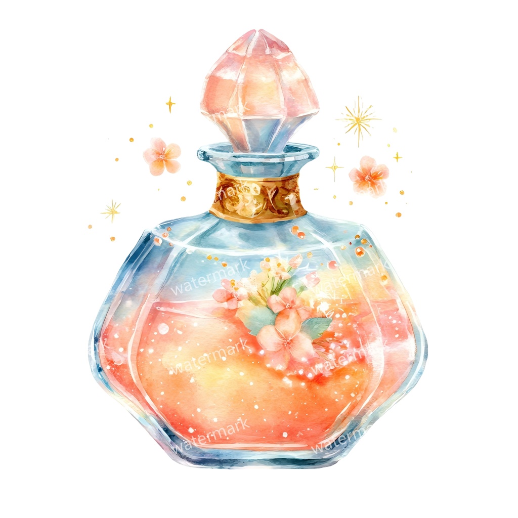 【商用利用可】魔女のポーション(水彩魔法薬)クリップアート19点セット|高解像度・透過PNG|印刷OK|コラージュ・ジャンクジャーナル素材|即ダウンロード