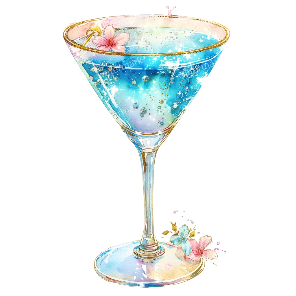 【商用利用可】カクテル(水彩ドリンク)クリップアート20点セット|高解像度・透過PNG|印刷OK|コラージュ・ジャンクジャーナル素材|即ダウンロード