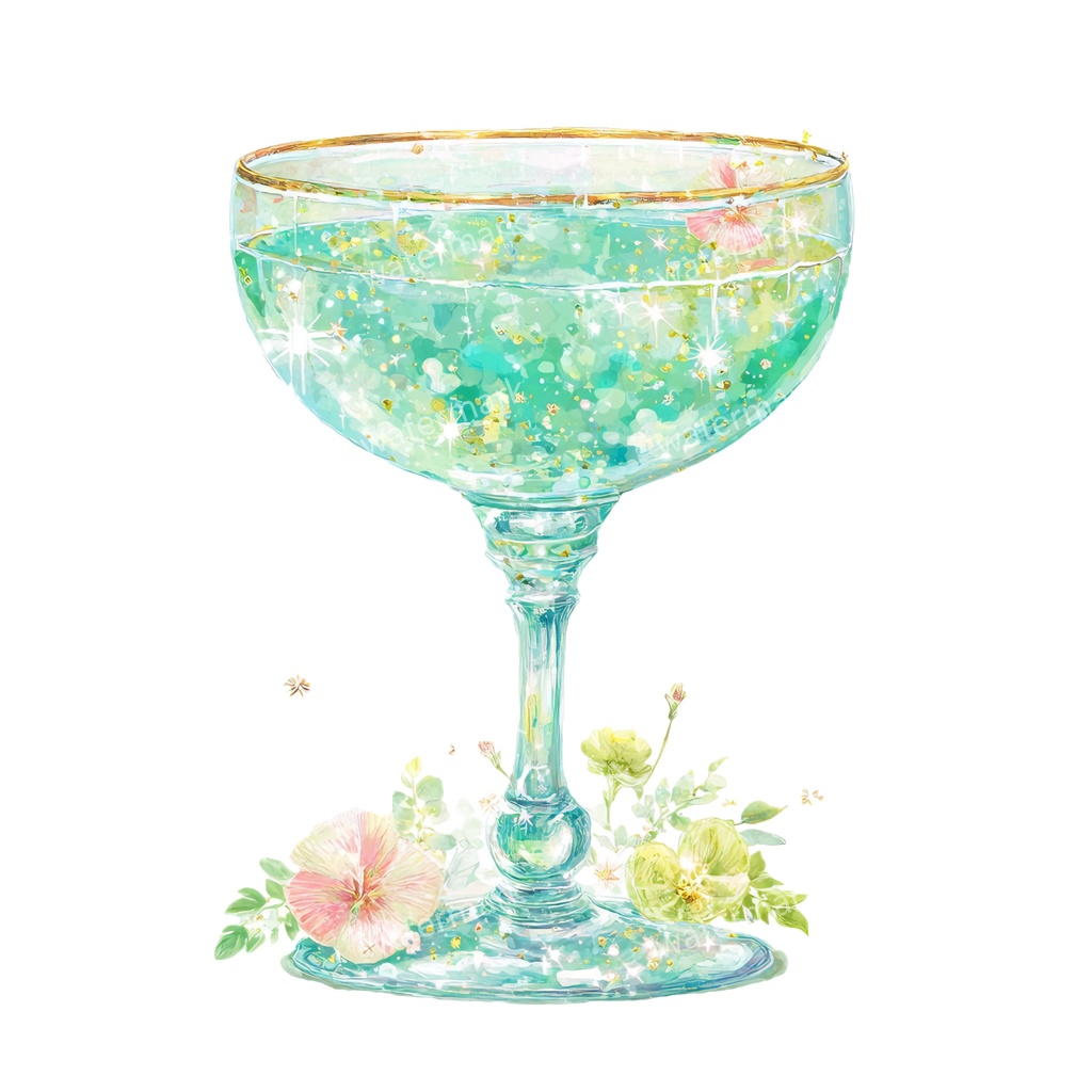 【商用利用可】カクテル(水彩ドリンク)クリップアート20点セット|高解像度・透過PNG|印刷OK|コラージュ・ジャンクジャーナル素材|即ダウンロード