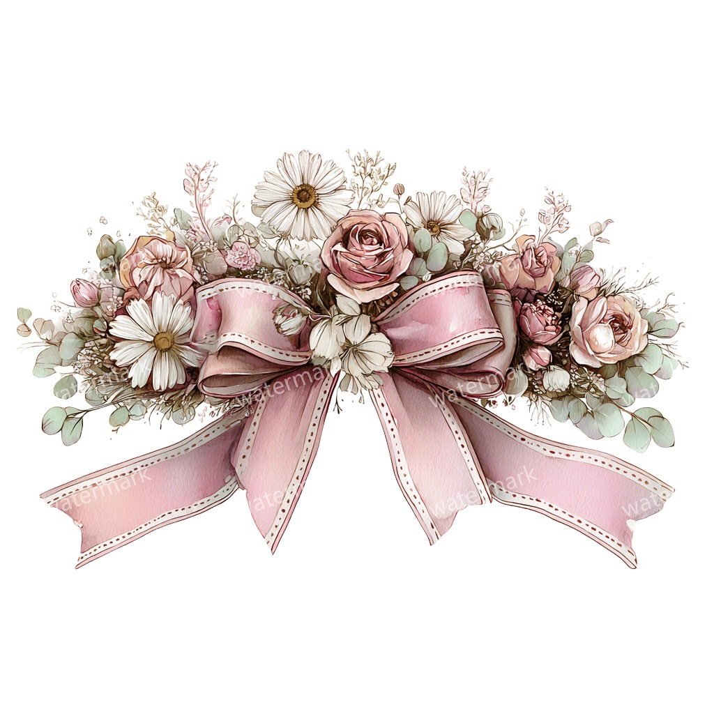 【商用利用可】ピンクコケットリボン(水彩リボンボウ)クリップアート20点セット|高解像度・透過PNG|印刷OK|コラージュ・ジャンクジャーナル素材|即ダウンロード