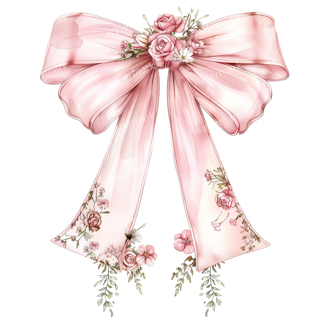 【商用利用可】ピンクコケットリボン(水彩リボンボウ)クリップアート20点セット|高解像度・透過PNG|印刷OK|コラージュ・ジャンクジャーナル素材|即ダウンロード