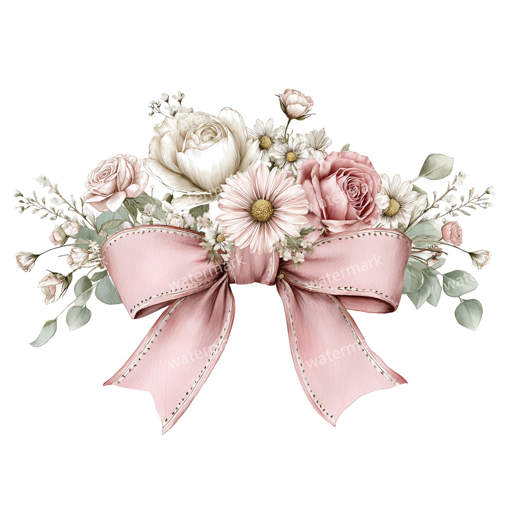 【商用利用可】ピンクコケットリボン(水彩リボンボウ)クリップアート20点セット|高解像度・透過PNG|印刷OK|コラージュ・ジャンクジャーナル素材|即ダウンロード