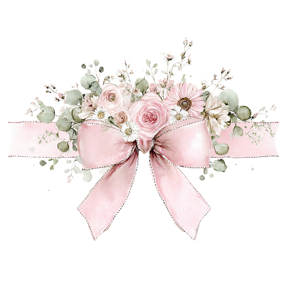 【商用利用可】ピンクコケットリボン(水彩リボンボウ)クリップアート20点セット|高解像度・透過PNG|印刷OK|コラージュ・ジャンクジャーナル素材|即ダウンロード