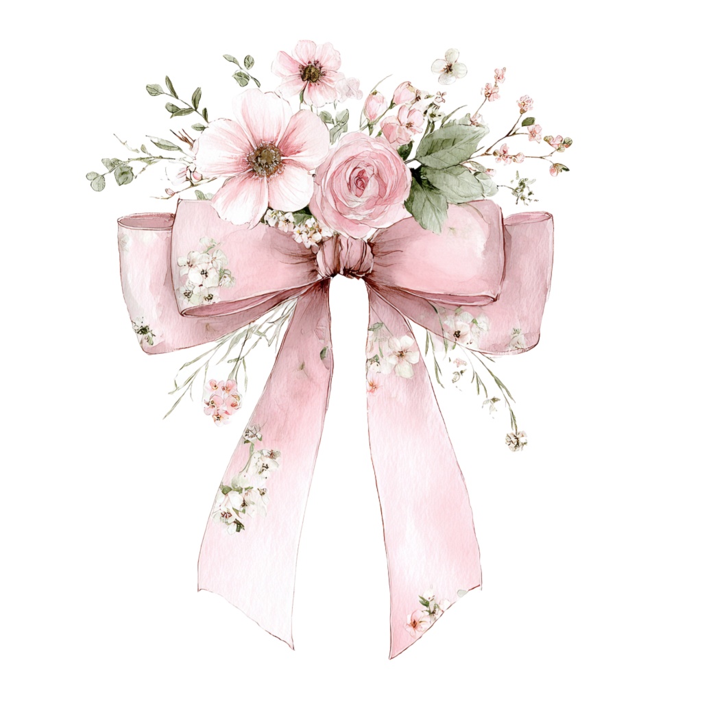 【商用利用可】ピンクコケットリボン(水彩リボンボウ)クリップアート20点セット|高解像度・透過PNG|印刷OK|コラージュ・ジャンクジャーナル素材|即ダウンロード