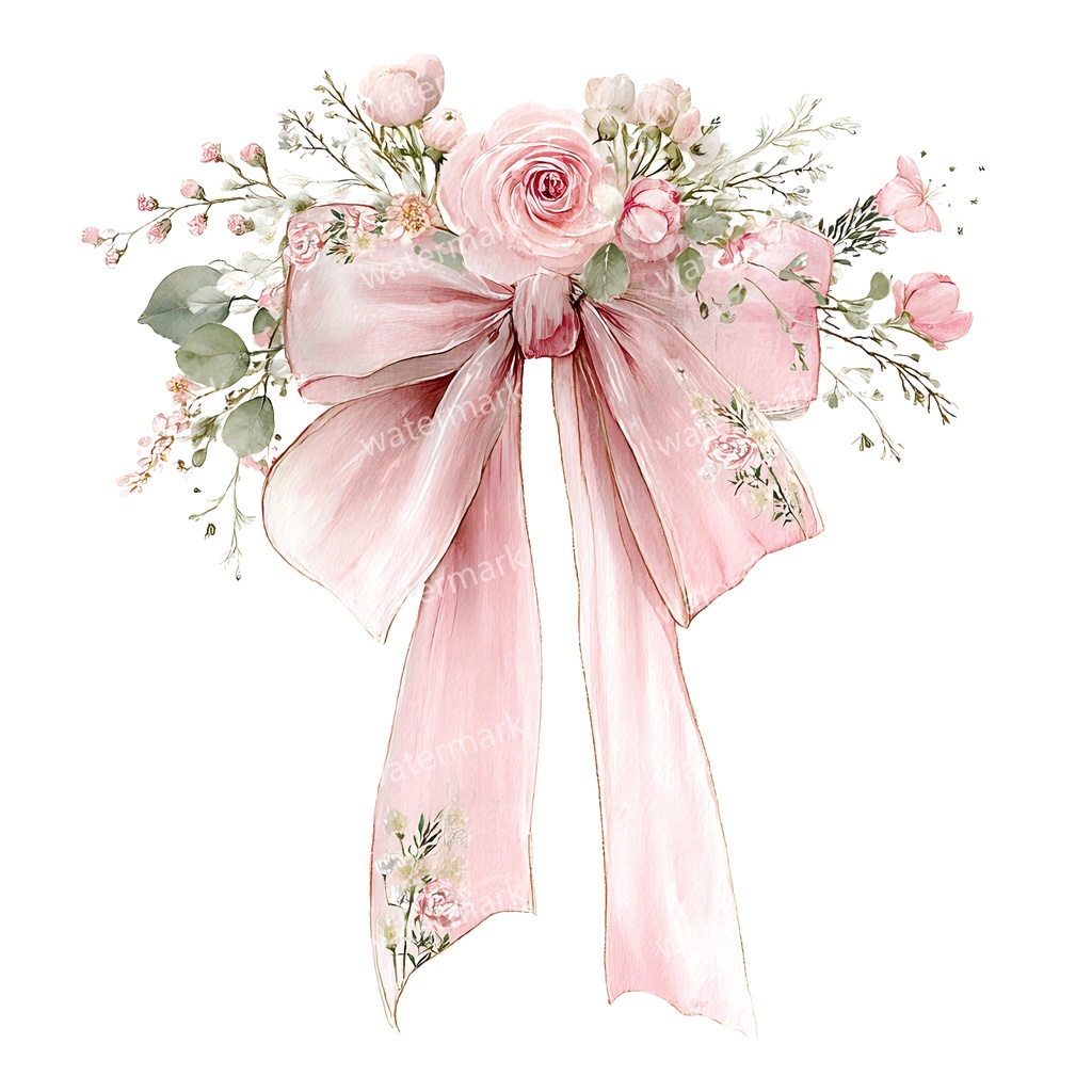 【商用利用可】ピンクコケットリボン(水彩リボンボウ)クリップアート20点セット|高解像度・透過PNG|印刷OK|コラージュ・ジャンクジャーナル素材|即ダウンロード