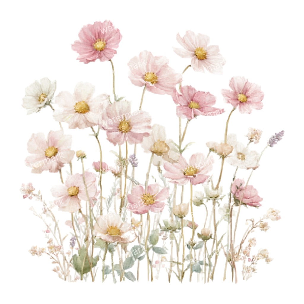 【商用利用可】ピンクフラワーボーダー(水彩花フレーム)クリップアート19点セット|高解像度・透過PNG|印刷OK|コラージュ・ジャンクジャーナル素材|即ダウンロード