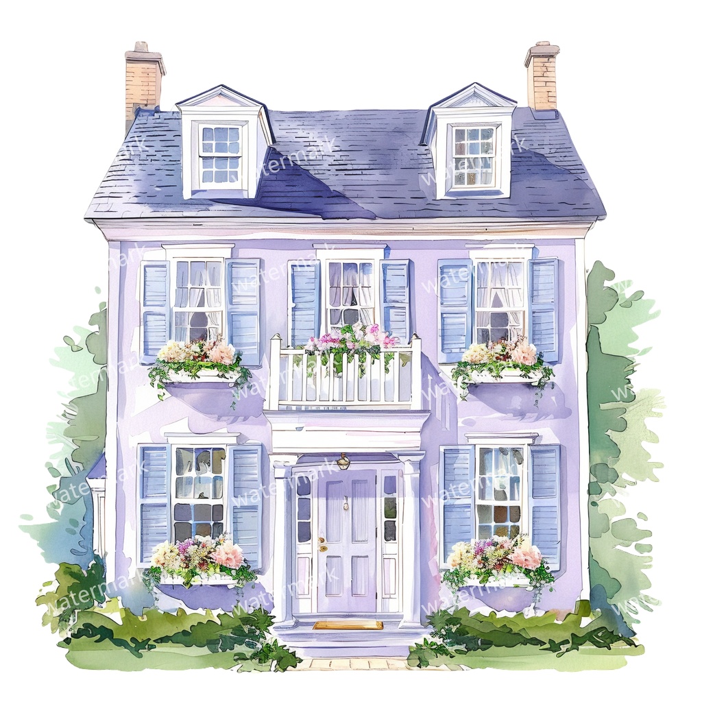 【商用利用可】コテージハウス(水彩コテージ)クリップアート20点セット|高解像度・透過PNG|印刷OK|コラージュ・ジャンクジャーナル素材|即ダウンロード