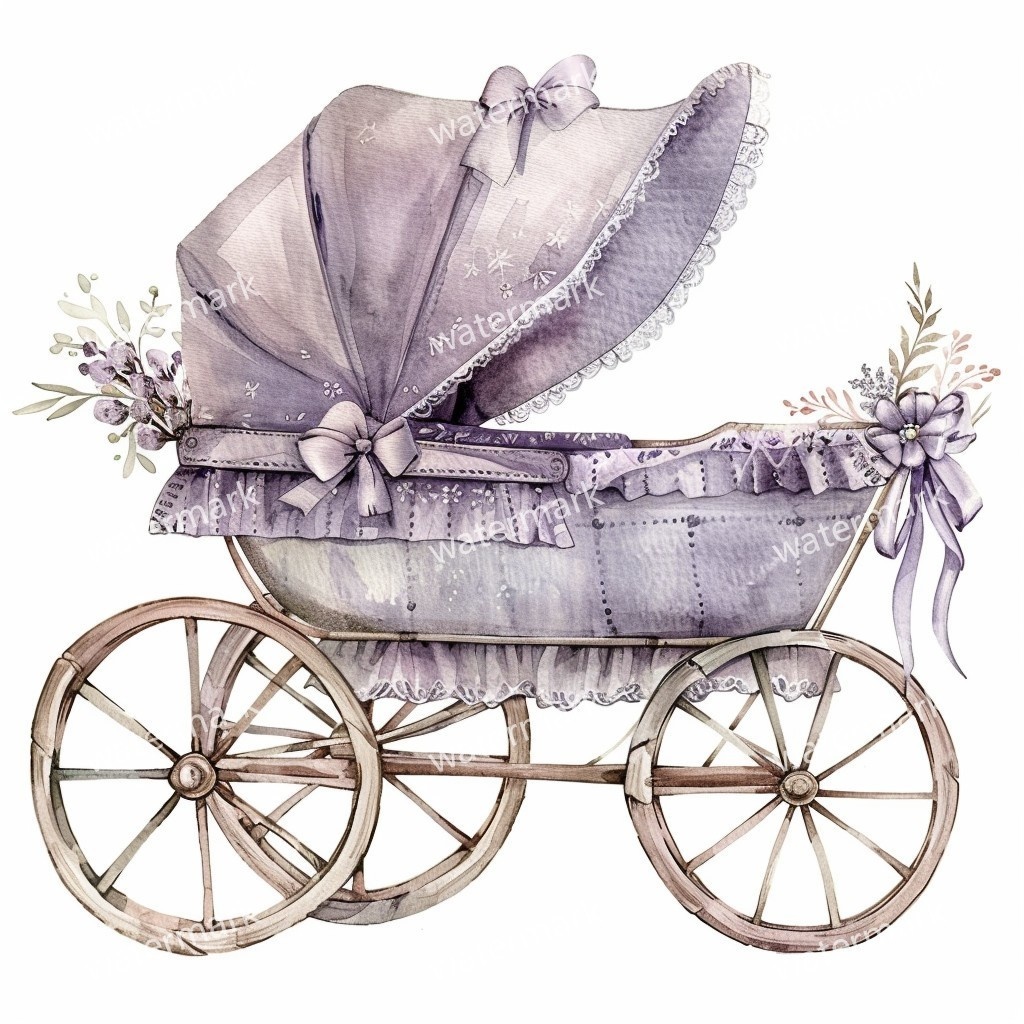 【商用利用可】ベビーカー(水彩ベビーグッズ)クリップアート20点セット|高解像度・透過PNG|印刷OK|コラージュ・ジャンクジャーナル素材|即ダウンロード