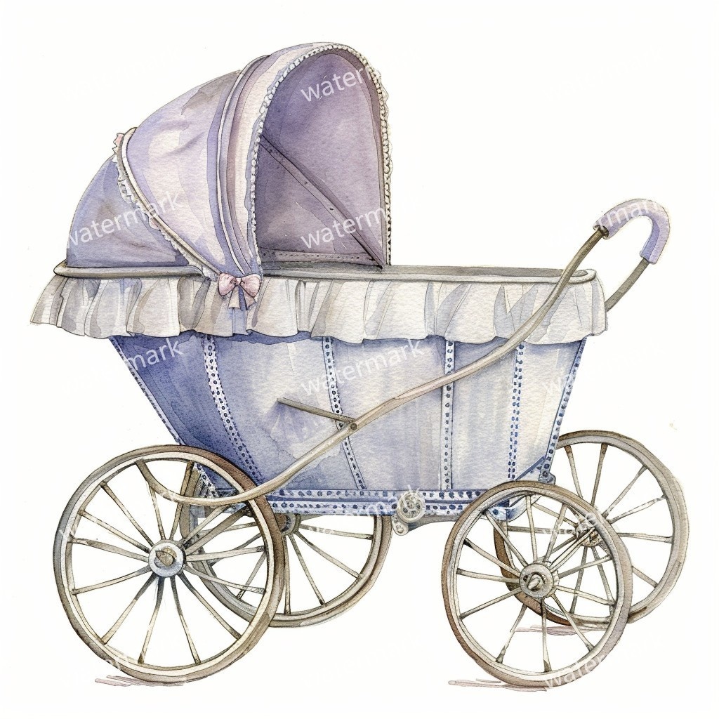 【商用利用可】ベビーカー(水彩ベビーグッズ)クリップアート20点セット|高解像度・透過PNG|印刷OK|コラージュ・ジャンクジャーナル素材|即ダウンロード