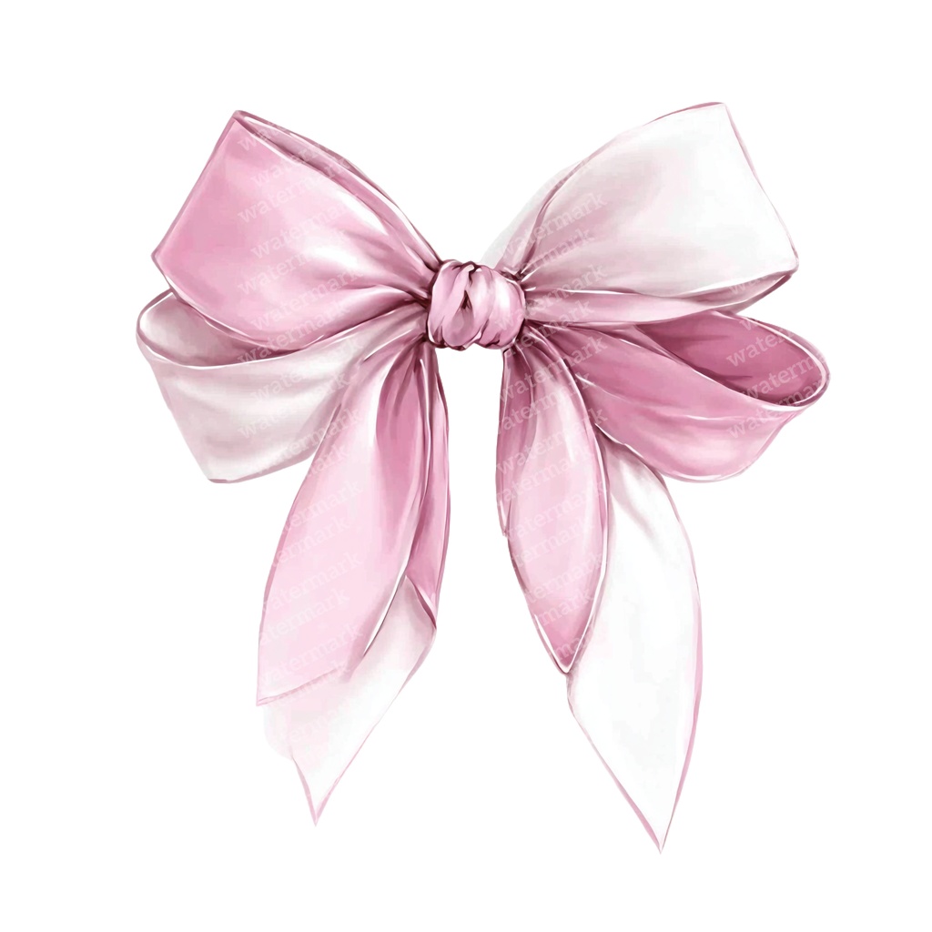 【商用利用可】繊細なピンクリボン(水彩リボンボウ)クリップアート20点セット|高解像度・透過PNG|印刷OK|コラージュ・ジャンクジャーナル素材|即ダウンロード