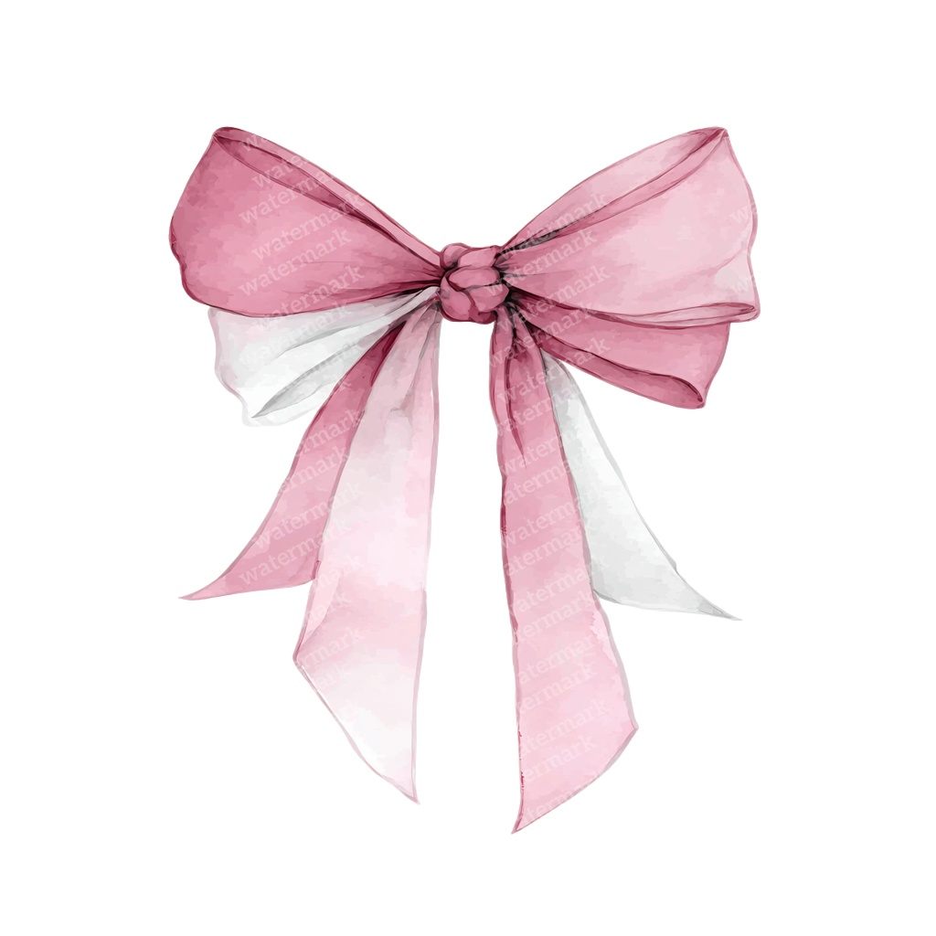 【商用利用可】繊細なピンクリボン(水彩リボンボウ)クリップアート20点セット|高解像度・透過PNG|印刷OK|コラージュ・ジャンクジャーナル素材|即ダウンロード