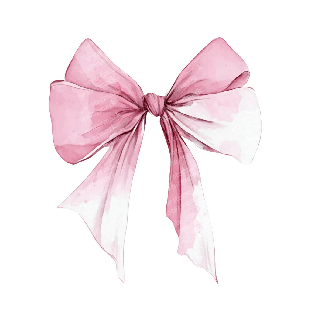 【商用利用可】繊細なピンクリボン(水彩リボンボウ)クリップアート20点セット|高解像度・透過PNG|印刷OK|コラージュ・ジャンクジャーナル素材|即ダウンロード
