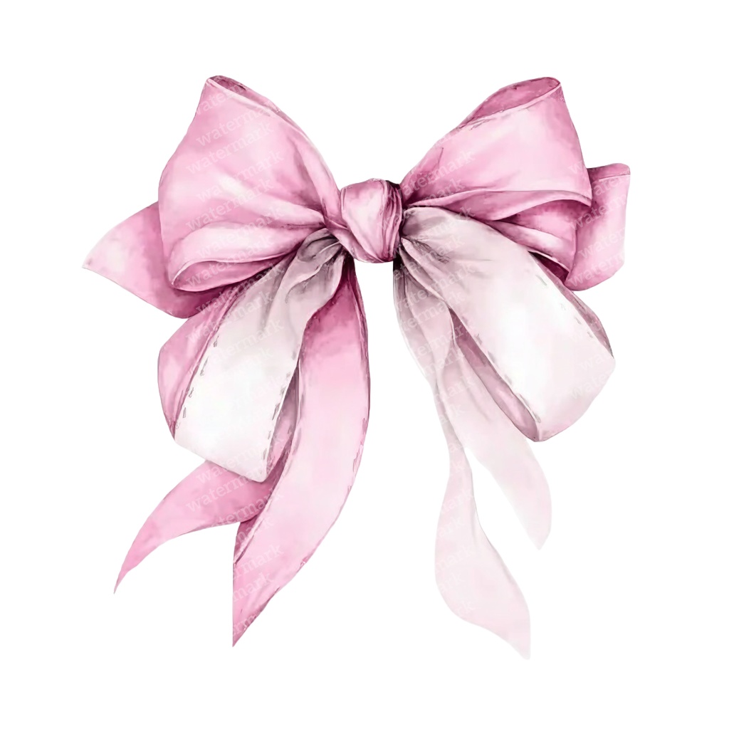 【商用利用可】繊細なピンクリボン(水彩リボンボウ)クリップアート20点セット|高解像度・透過PNG|印刷OK|コラージュ・ジャンクジャーナル素材|即ダウンロード