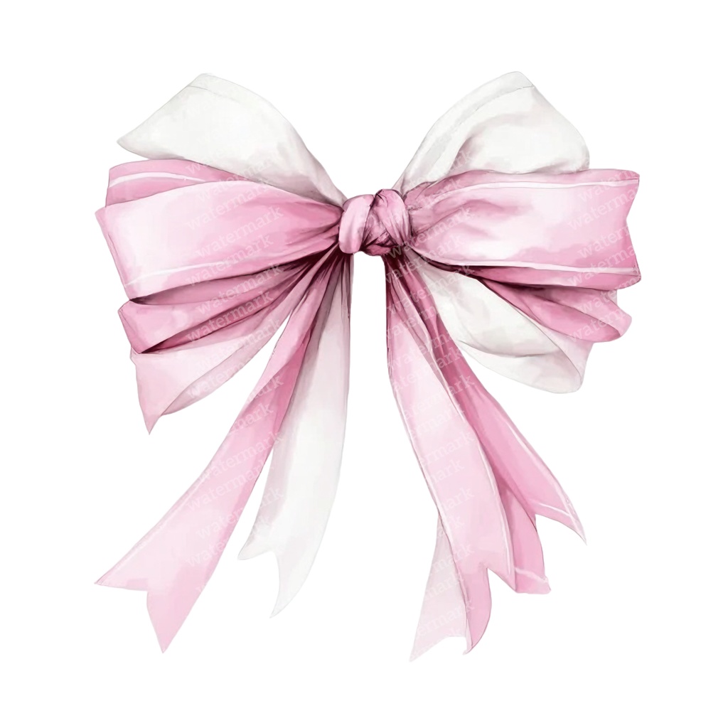 【商用利用可】繊細なピンクリボン(水彩リボンボウ)クリップアート20点セット|高解像度・透過PNG|印刷OK|コラージュ・ジャンクジャーナル素材|即ダウンロード