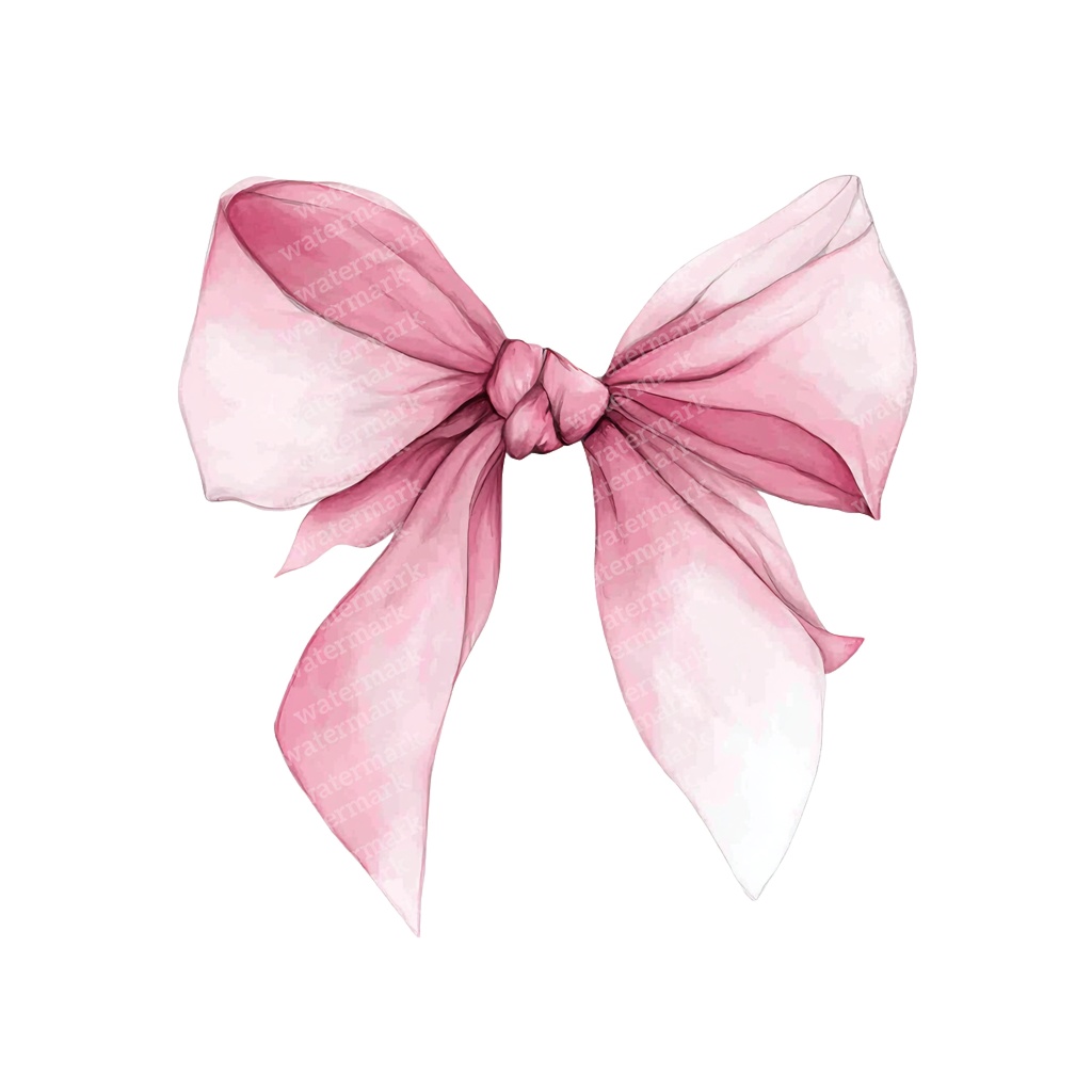 【商用利用可】繊細なピンクリボン(水彩リボンボウ)クリップアート20点セット|高解像度・透過PNG|印刷OK|コラージュ・ジャンクジャーナル素材|即ダウンロード