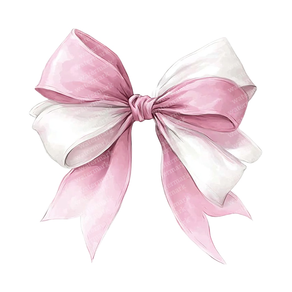 【商用利用可】繊細なピンクリボン(水彩リボンボウ)クリップアート20点セット|高解像度・透過PNG|印刷OK|コラージュ・ジャンクジャーナル素材|即ダウンロード