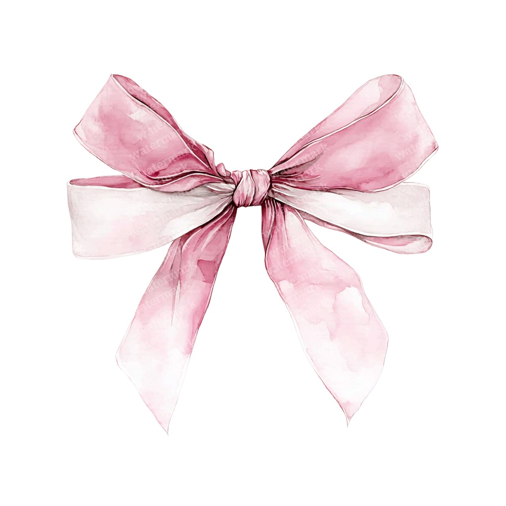 【商用利用可】繊細なピンクリボン(水彩リボンボウ)クリップアート20点セット|高解像度・透過PNG|印刷OK|コラージュ・ジャンクジャーナル素材|即ダウンロード