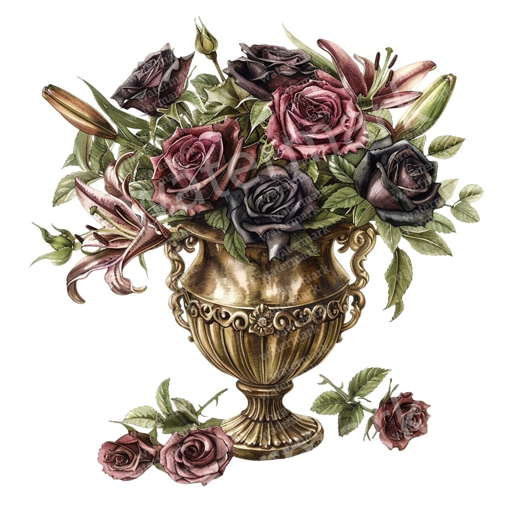 【商用利用可】ロココヴィンテージ(水彩クリップアート)20点セット|高解像度・透過PNG|印刷OK|コラージュ・ジャンクジャーナル素材|即ダウンロード