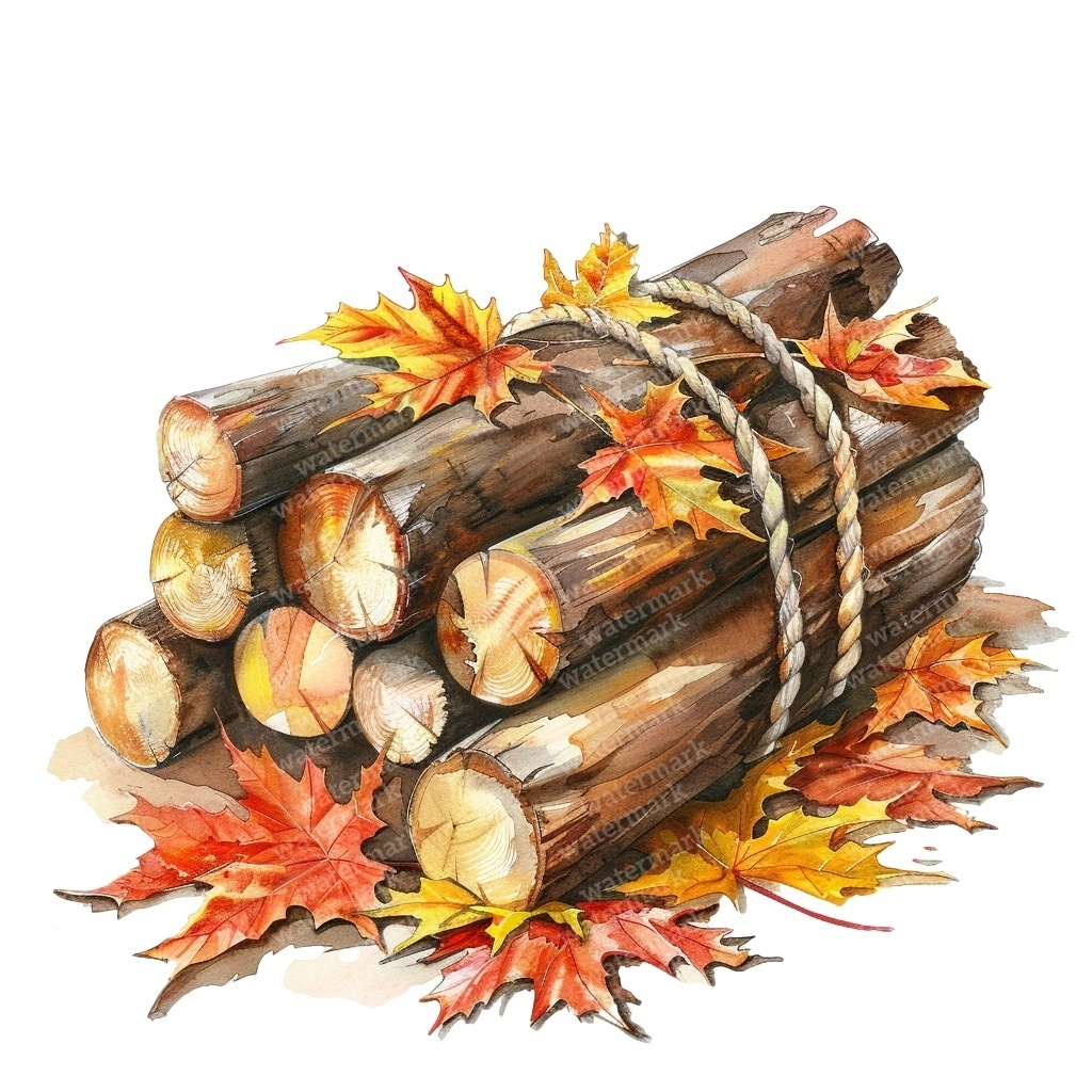 【商用利用可】コージー秋(水彩オータムクリップアート)セット|かぼちゃ・コーヒー・ブランケット・収穫イラスト|高解像度・透過PNG|ジャンクジャーナル・コラージュ素材|即ダウンロード