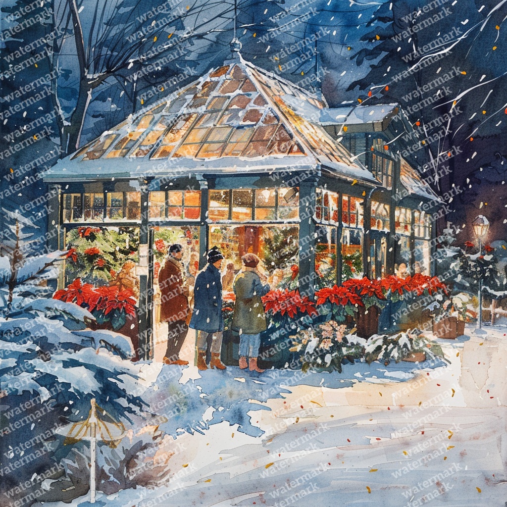 【商用利用可】クリスマスの街(水彩ウィンタータウン)クリップアート20点セット|高解像度JPG|印刷OK|雪景色・冬の風景|コラージュ・ジャンクジャーナル素材|即ダウンロード