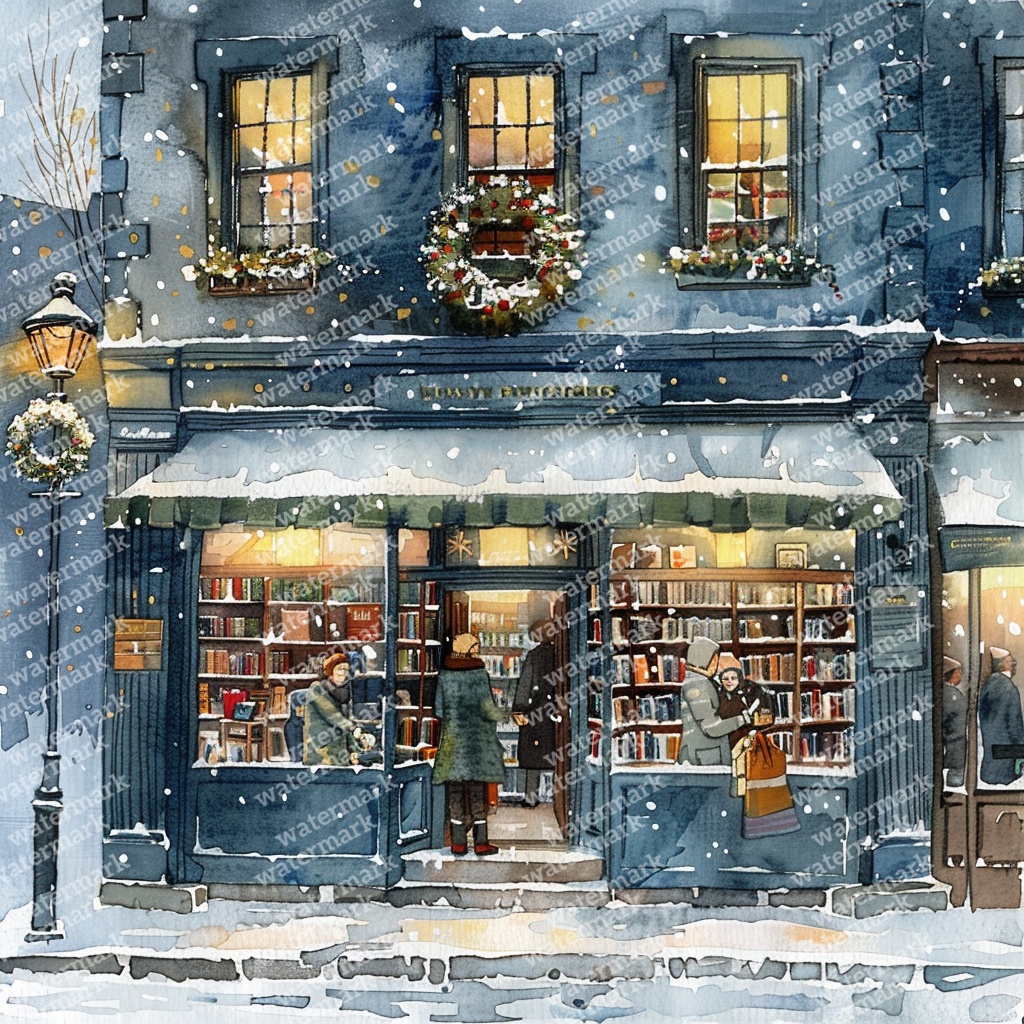 【商用利用可】クリスマスの街(水彩ウィンタータウン)クリップアート20点セット|高解像度JPG|印刷OK|雪景色・冬の風景|コラージュ・ジャンクジャーナル素材|即ダウンロード