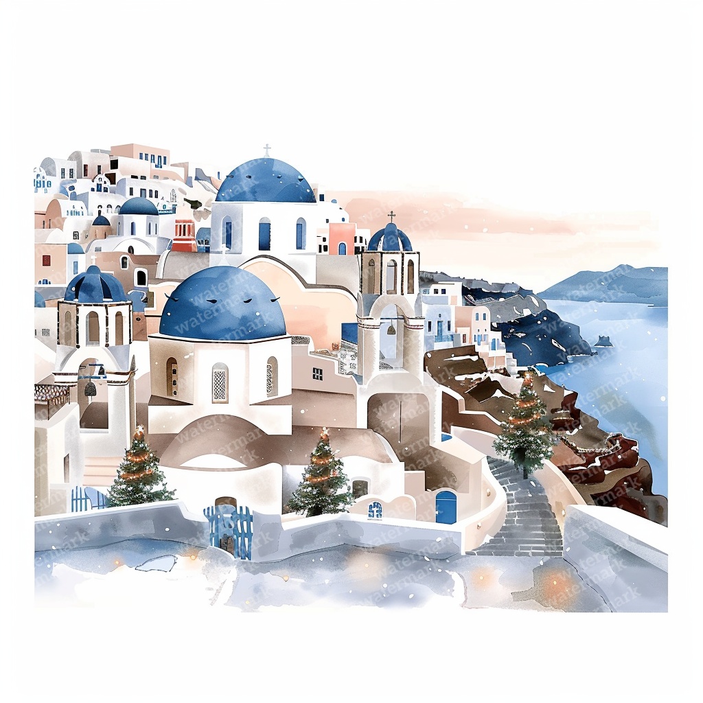 【商用利用可】クリスマスの街(水彩ウィンタータウン)クリップアート20点セット|高解像度JPG|印刷OK|雪景色・冬の風景|コラージュ・ジャンクジャーナル素材|即ダウンロード