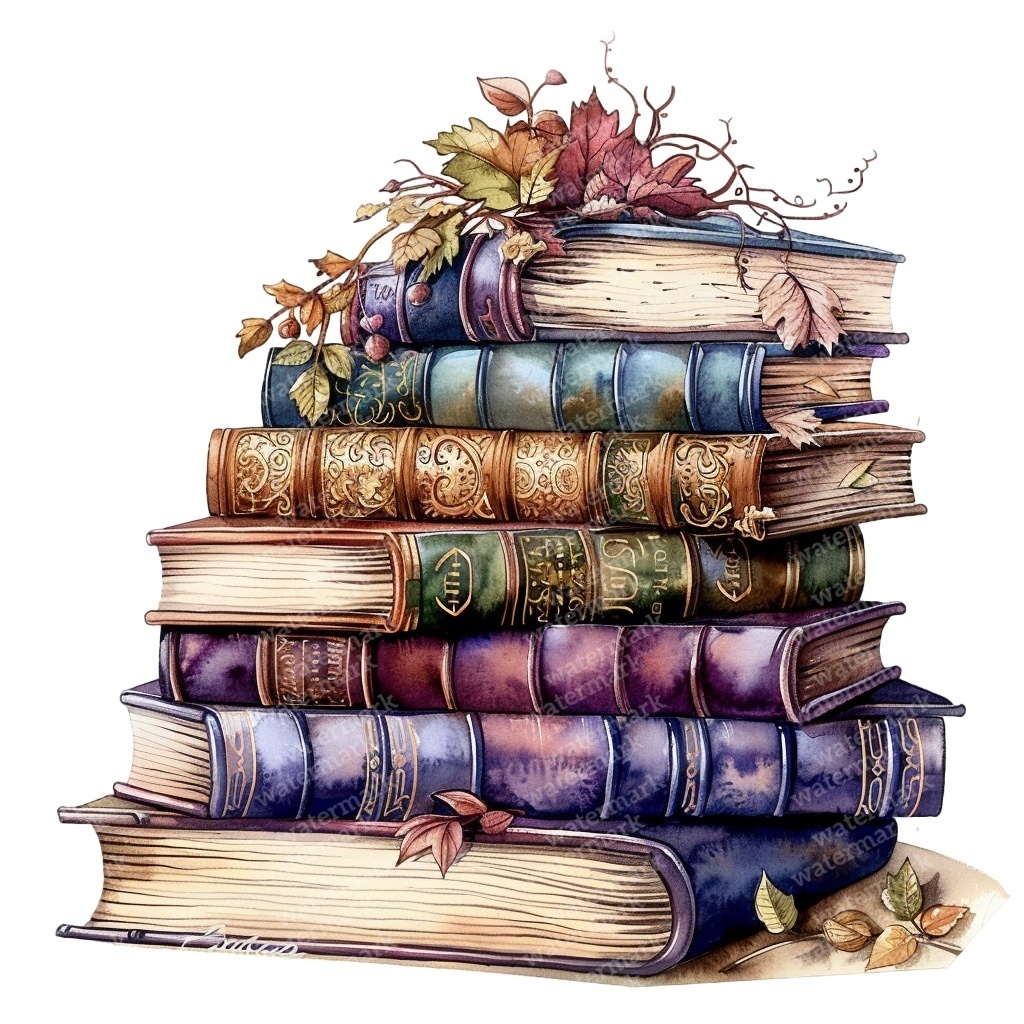 【商用利用可】ヴィンテージ洋書(水彩アンティークブック)クリップアート20点セット|高解像度・透過PNG|コラージュ・ジャンクジャーナル素材|即ダウンロード