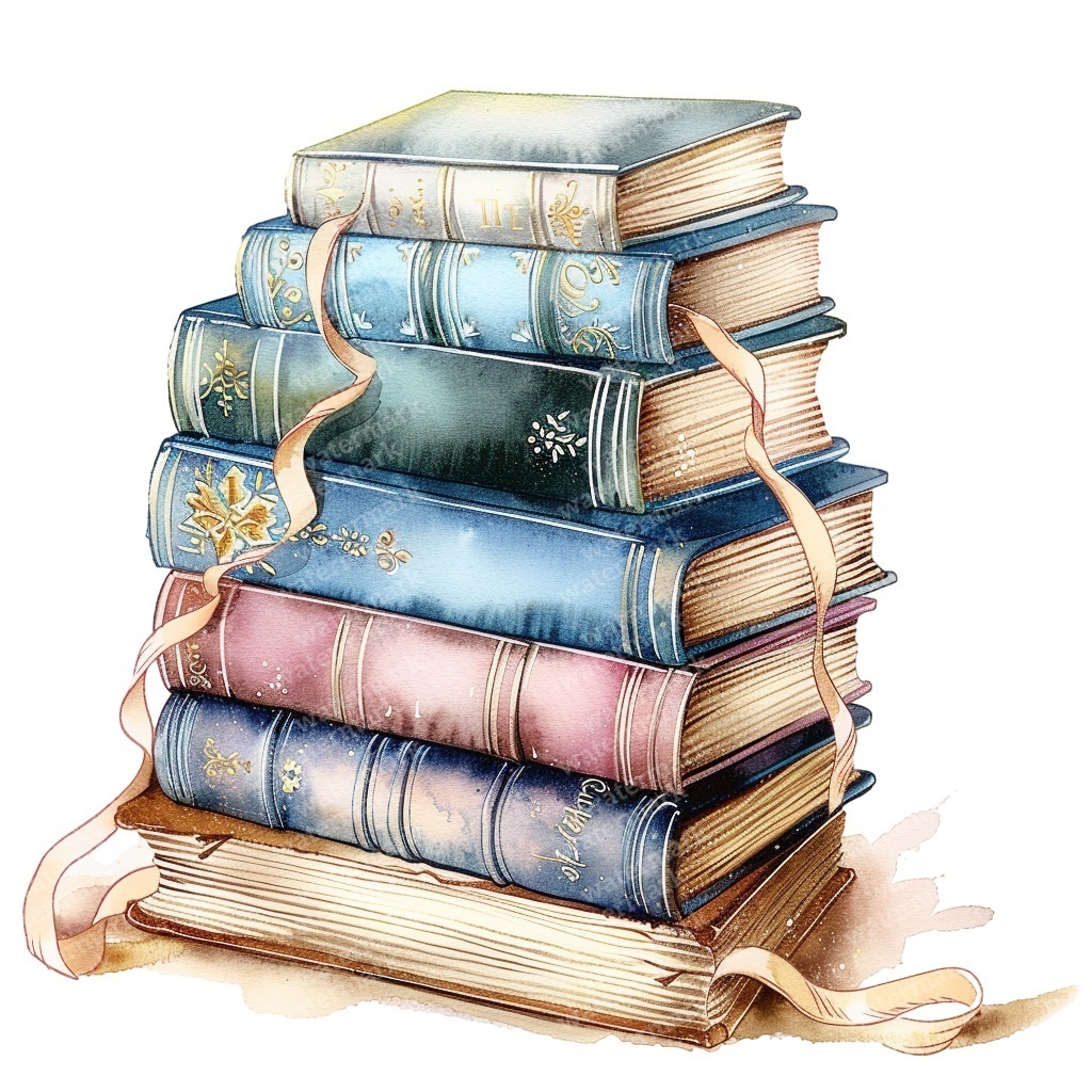 【商用利用可】ヴィンテージ洋書(水彩アンティークブック)クリップアート20点セット|高解像度・透過PNG|コラージュ・ジャンクジャーナル素材|即ダウンロード