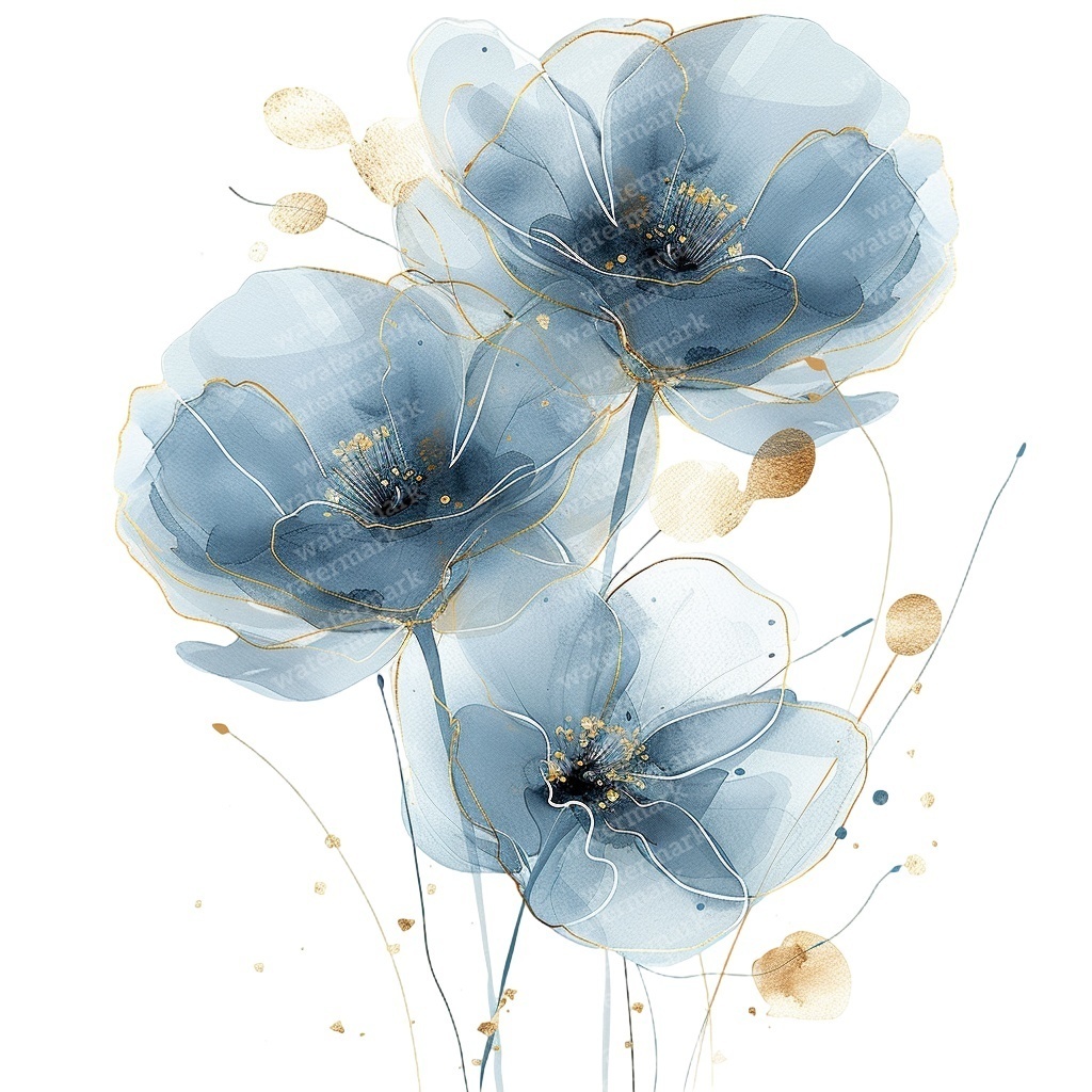 【商用利用可】抽象フラワー(水彩アブストラクト花)クリップアート15点セット|高解像度・透過PNG|モダン花デザイン|コラージュ・ジャンクジャーナル素材|即ダウンロード
