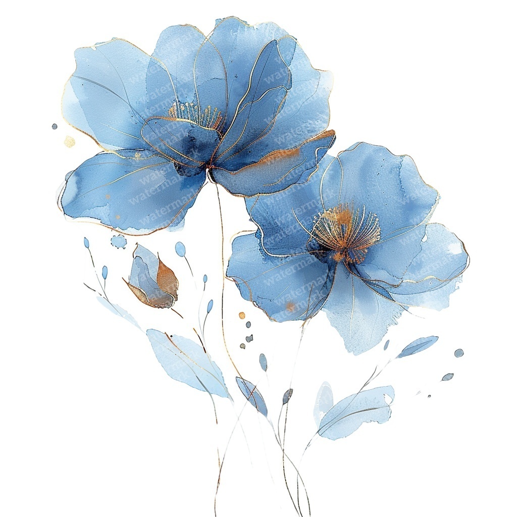 【商用利用可】抽象フラワー(水彩アブストラクト花)クリップアート15点セット|高解像度・透過PNG|モダン花デザイン|コラージュ・ジャンクジャーナル素材|即ダウンロード