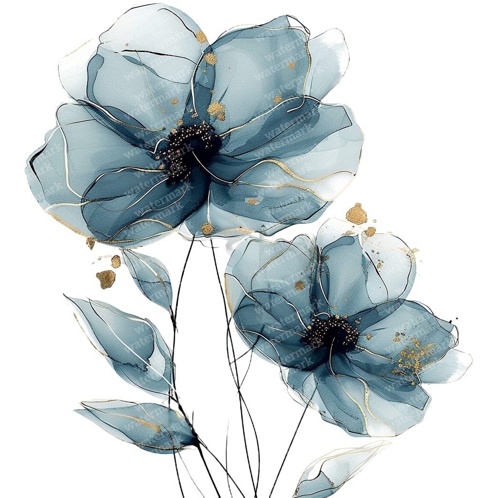 【商用利用可】抽象フラワー(水彩アブストラクト花)クリップアート15点セット|高解像度・透過PNG|モダン花デザイン|コラージュ・ジャンクジャーナル素材|即ダウンロード