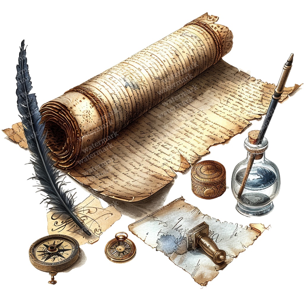 【商用利用可】アンティークペーパー(水彩ヴィンテージ紙素材)クリップアート16点セット|高解像度・透過PNG|背景・コラージュ・ジャンクジャーナル素材|即ダウンロード