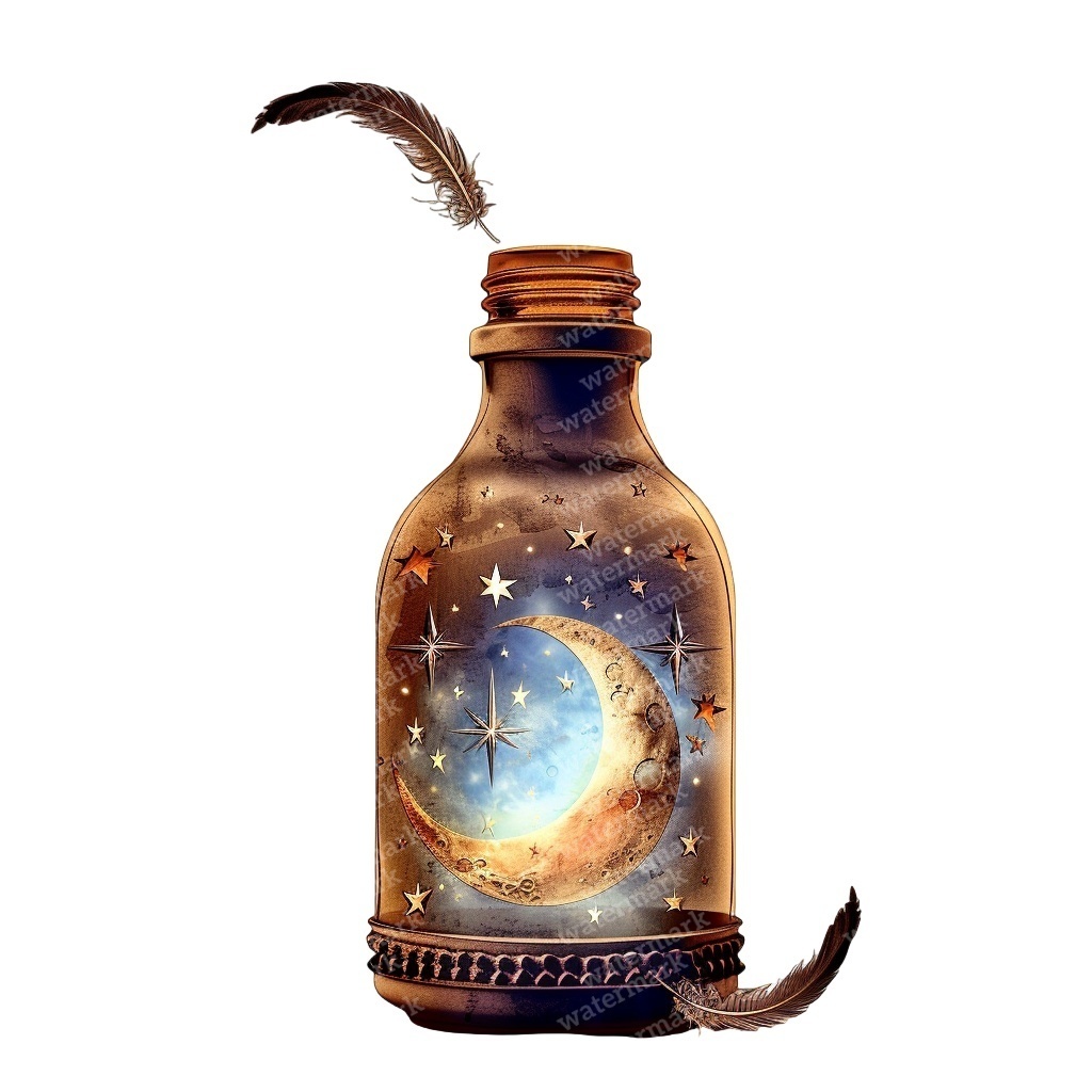 【商用利用可】魔女・ウィッチクラフト(水彩魔法モチーフ)クリップアート20点セット|高解像度・透過PNG|ハロウィン・コラージュ・ジャンクジャーナル素材|即ダウンロード