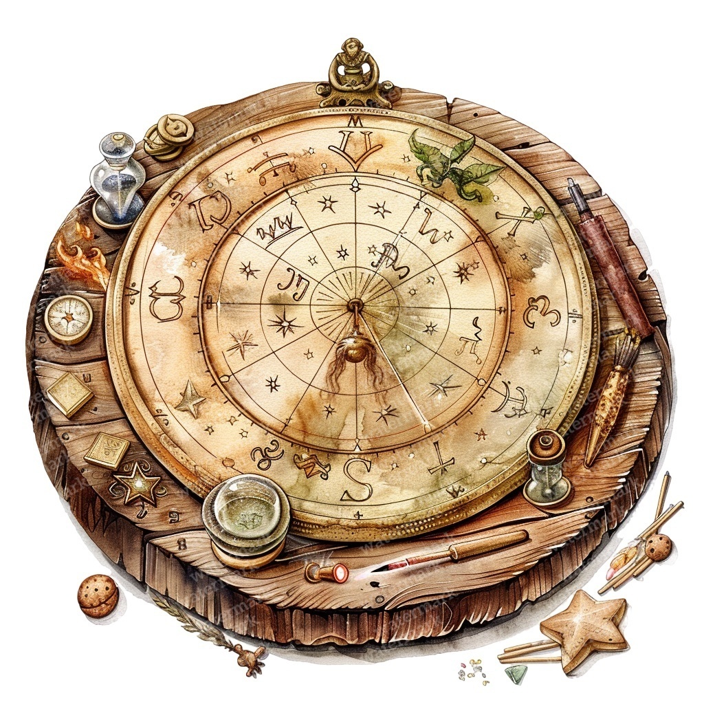 【商用利用可】魔女・ウィッチクラフト(水彩魔法モチーフ)クリップアート20点セット|高解像度・透過PNG|ハロウィン・コラージュ・ジャンクジャーナル素材|即ダウンロード