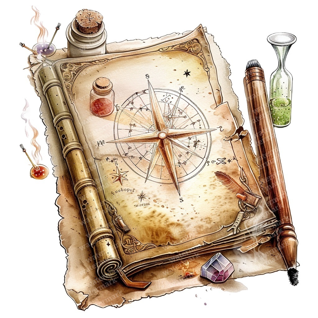 【商用利用可】魔女・ウィッチクラフト(水彩魔法モチーフ)クリップアート20点セット|高解像度・透過PNG|ハロウィン・コラージュ・ジャンクジャーナル素材|即ダウンロード