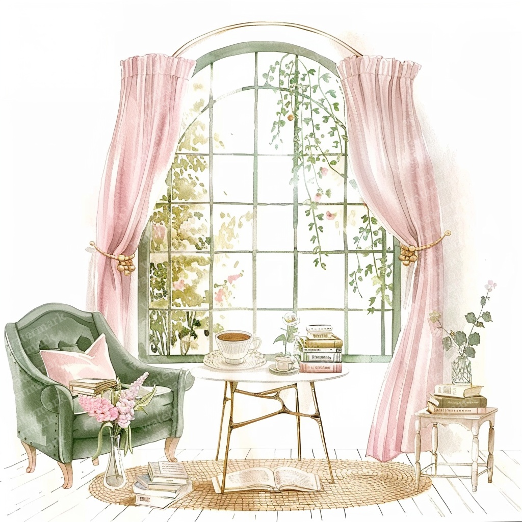 【商用利用可】アフタヌーンティーコーナー(水彩ティータイム)クリップアート18点セット|高解像度JPG|カフェ風インテリア・コラージュ・ジャンクジャーナル素材|即ダウンロード