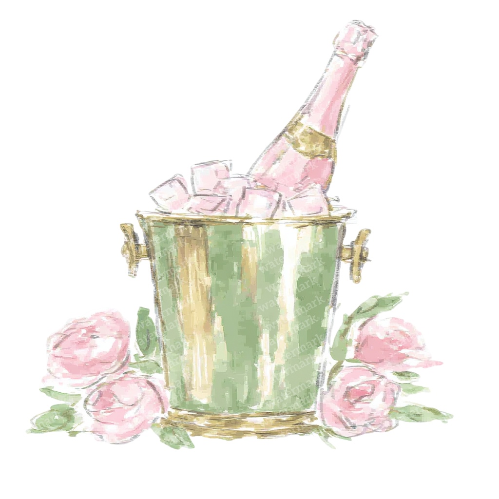 【商用利用可】シャンパンボトル&グラス(水彩シャンパンセット)クリップアート12点セット|高解像度・透過PNG|パーティー・お祝い・コラージュ・ジャンクジャーナル素材|即ダウンロード