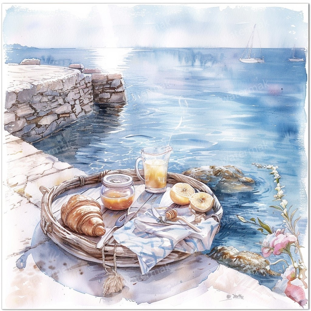 【商用利用可】地中海の朝テラス(水彩バルコニー)クリップアート15点セット|高解像度JPG|海辺の風景・ナチュラルインテリア|コラージュ・ジャンクジャーナル素材|即ダウンロード