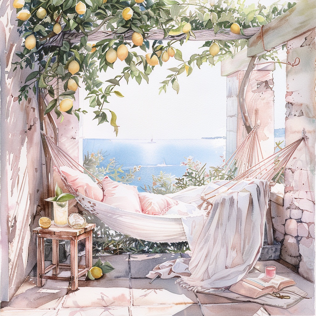 【商用利用可】地中海の朝テラス(水彩バルコニー)クリップアート15点セット|高解像度JPG|海辺の風景・ナチュラルインテリア|コラージュ・ジャンクジャーナル素材|即ダウンロード