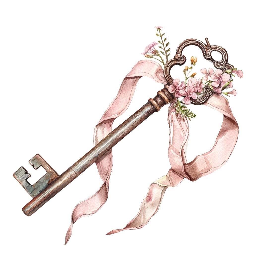 【商用利用可】ヴィンテージキー(水彩アンティーク鍵)クリップアート20点セット|高解像度・透過PNG|レトロ装飾・コラージュ・ジャンクジャーナル素材|即ダウンロード